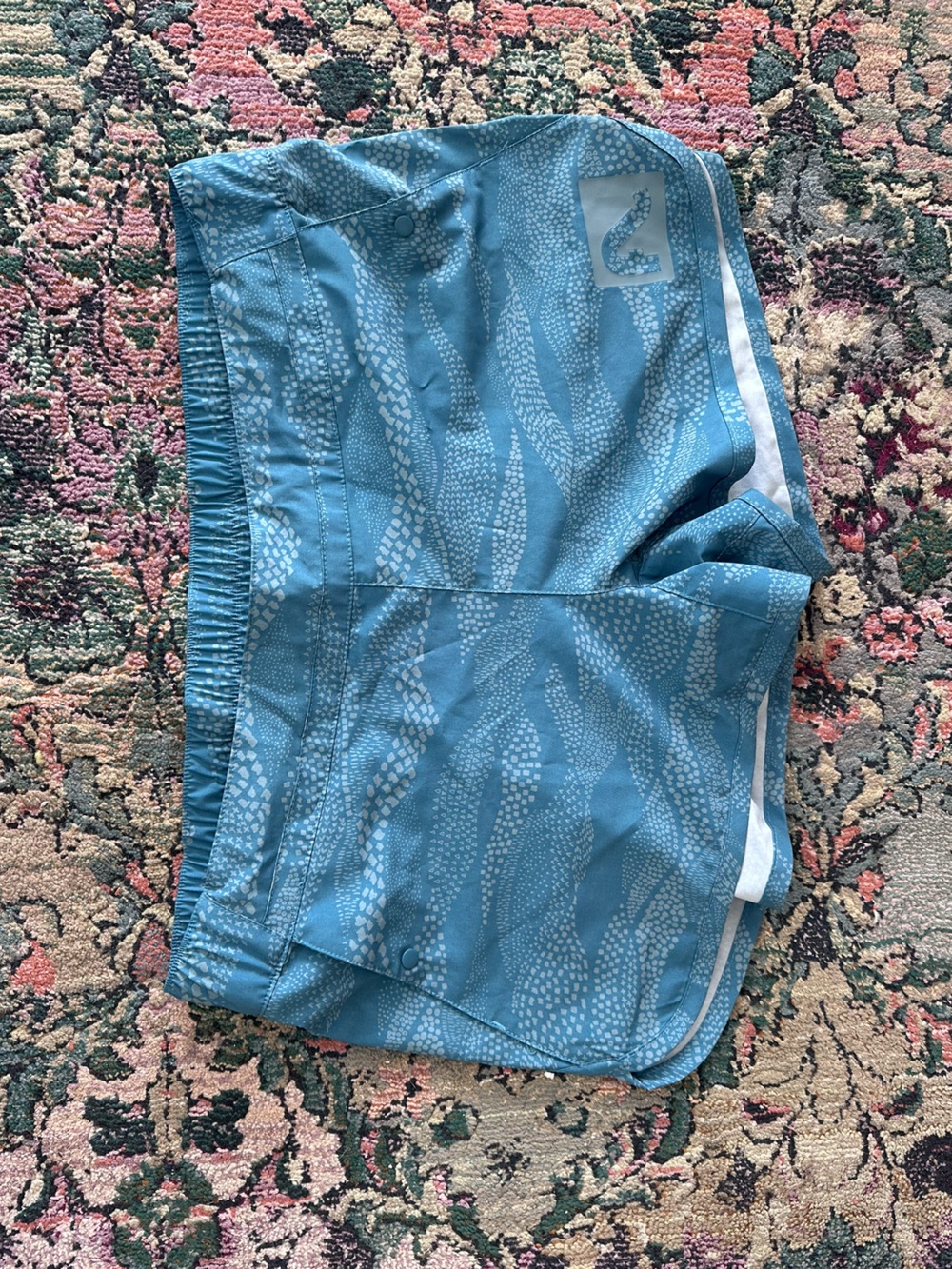 Women's Athletic Running Shorts in Teal Blue